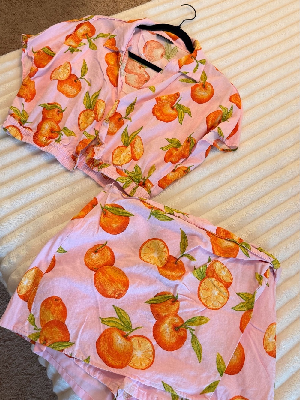 Zara Pink Set with Orange Fruit Print